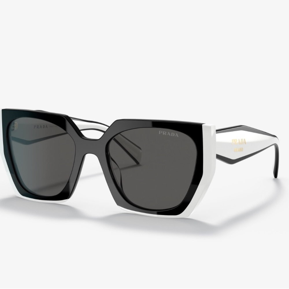 Prada Black and White Oversized Sunglasses